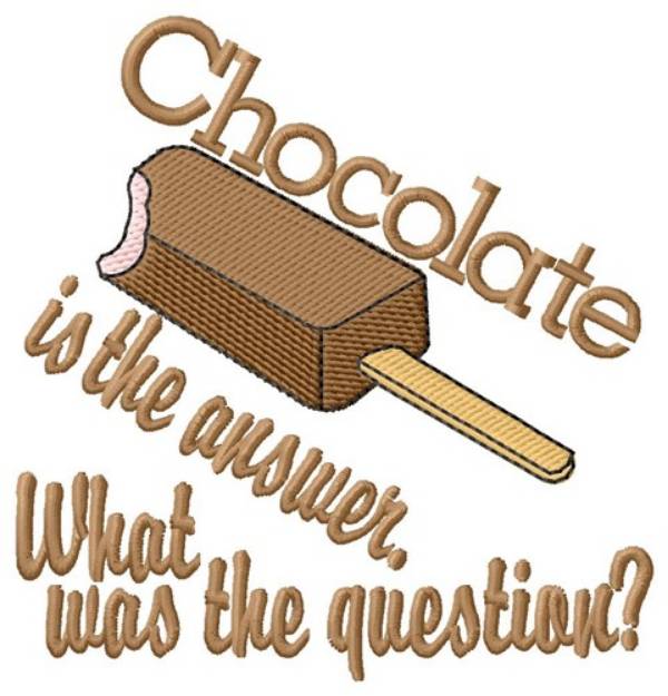 Picture of Chocolate Answer Machine Embroidery Design
