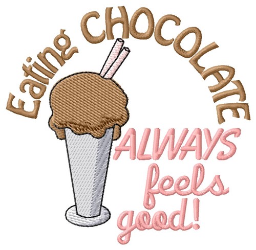 Eating Chocolate Machine Embroidery Design