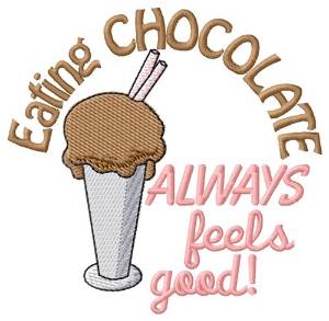 Picture of Eating Chocolate Machine Embroidery Design