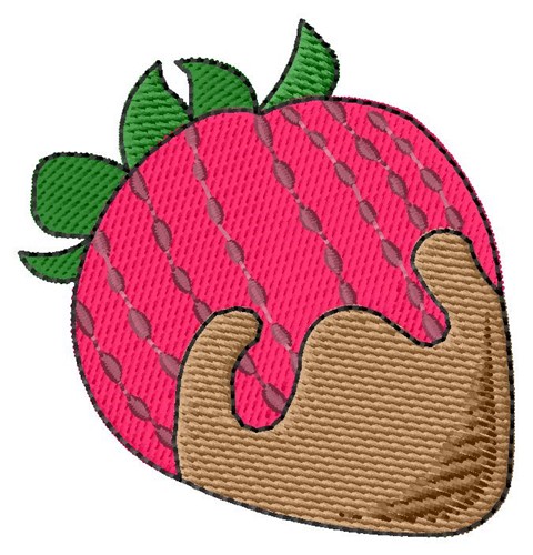 Chocolate Strawberry Machine Embroidery Design