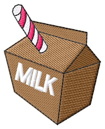 Milk Carton Machine Embroidery Design