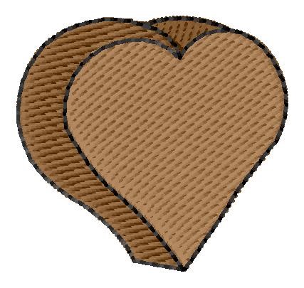 Chocolate Heart Machine Embroidery Design