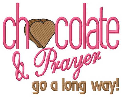 Chocolate & Prayer Machine Embroidery Design
