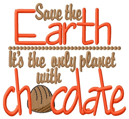 Save The Earth Machine Embroidery Design
