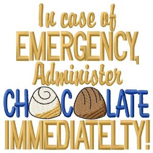 Picture of Emergency Chocolate Machine Embroidery Design