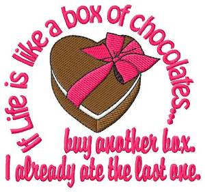 Picture of Box Of Chocolates Machine Embroidery Design