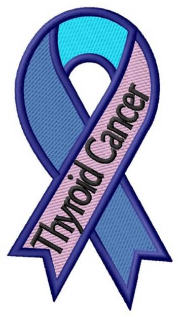 Picture of Thyroid Cancer Ribbon Machine Embroidery Design
