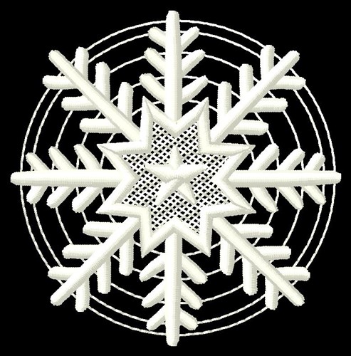 Star Snowflake Machine Embroidery Design