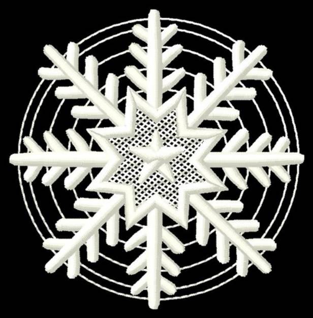 Picture of Star Snowflake Machine Embroidery Design