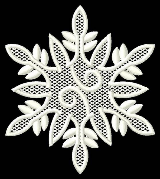 Picture of Swirl Snowflake Machine Embroidery Design