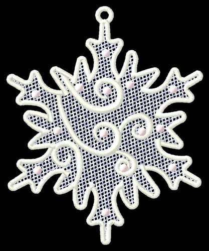 Snow Flake FSL Machine Embroidery Design