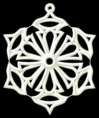 Snowflake Ornament Machine Embroidery Design