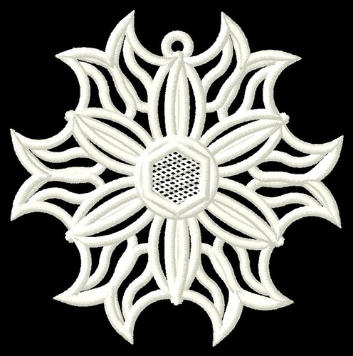 Snowflake Floral Machine Embroidery Design