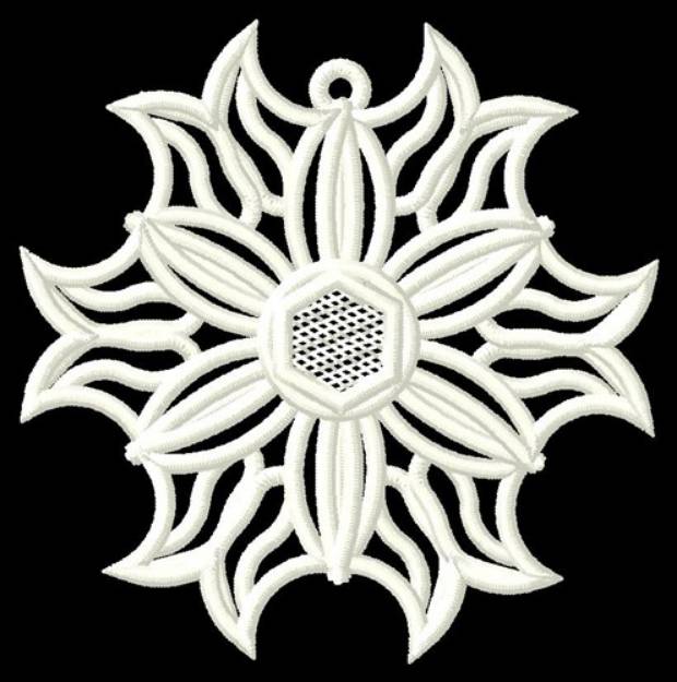 Picture of Snowflake Floral Machine Embroidery Design