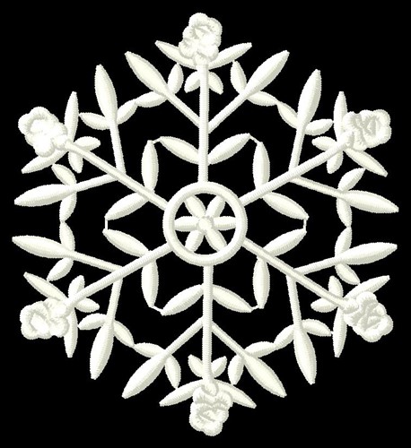 Flower Snowflake Machine Embroidery Design