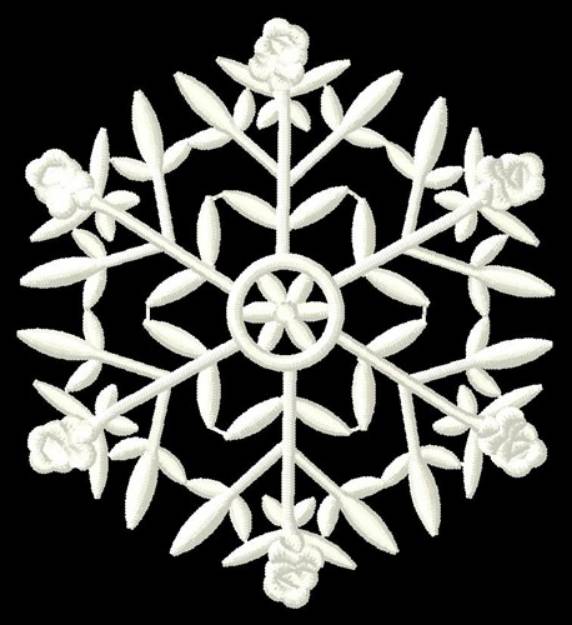 Picture of Flower Snowflake Machine Embroidery Design