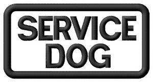 Picture of Service Dog Label Machine Embroidery Design