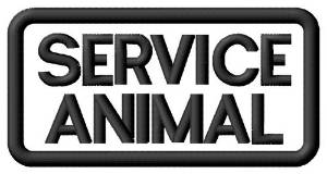 Picture of Service Animal Label Machine Embroidery Design