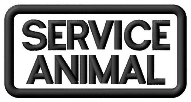 Picture of Service Animal Label Machine Embroidery Design
