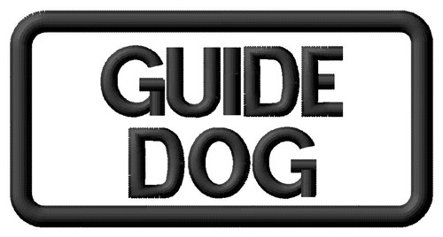 Guide Dog Label Machine Embroidery Design