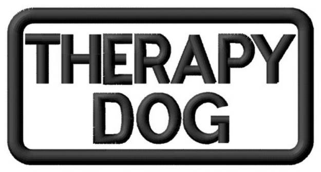 Picture of Therapy Dog Label Machine Embroidery Design