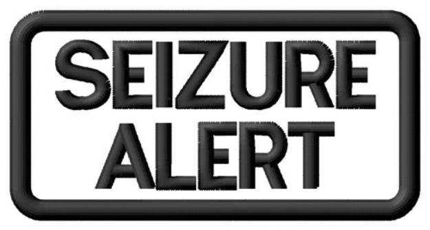Picture of Seizure Alert Label Machine Embroidery Design