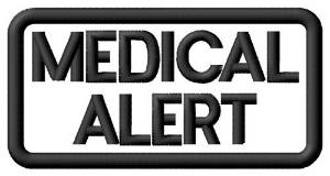 Picture of Medical Alert Label Machine Embroidery Design