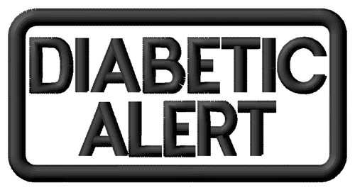Diabetic Alert Label Machine Embroidery Design