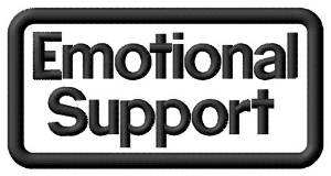 Picture of Emotional Support Label Machine Embroidery Design