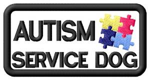 Picture of Autism Service Dog Label Machine Embroidery Design