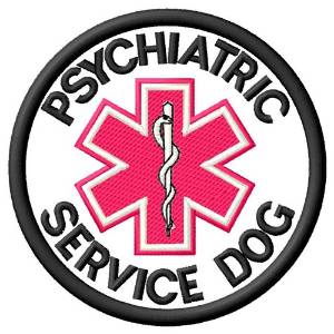 Picture of Psychiatric Service Dog Patch Machine Embroidery Design