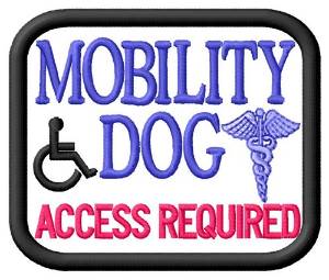Picture of Mobility Dog Patch Machine Embroidery Design