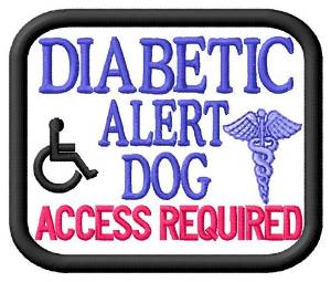 Picture of Diabetic Alert Patch Machine Embroidery Design