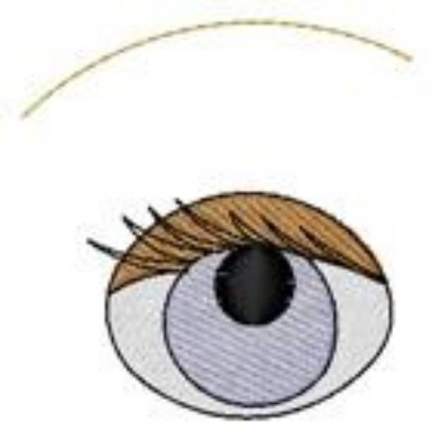 Picture of Eye & Eyebrow Machine Embroidery Design
