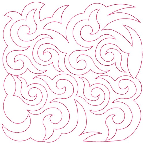 Curvy Quilt Block Pattern Machine Embroidery Design