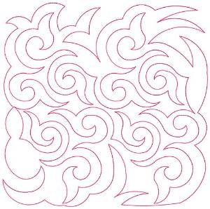Picture of Curvy Quilt Block Pattern Machine Embroidery Design
