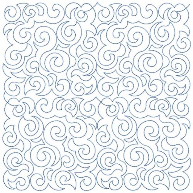 Picture of Curvy Quilt Block Pattern Machine Embroidery Design