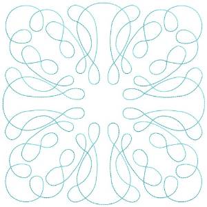 Picture of Squiggle Quilt Block Pattern Machine Embroidery Design