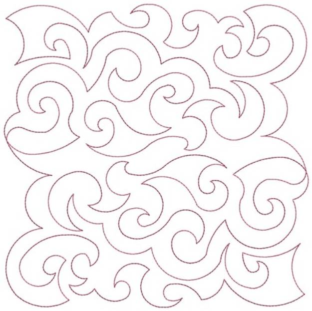 Picture of Swirly Quilt Block Pattern Machine Embroidery Design