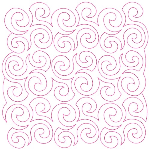 Swirly Quilt Block Machine Embroidery Design