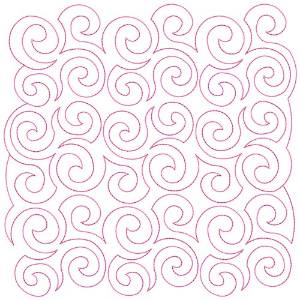 Picture of Swirly Quilt Block Machine Embroidery Design