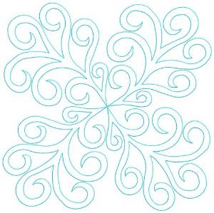 Picture of Swirls Quilt Block Machine Embroidery Design