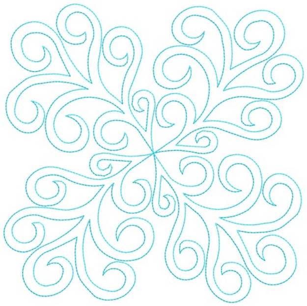 Picture of Swirls Quilt Block Machine Embroidery Design