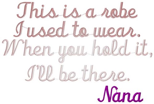 Robe Nana Machine Embroidery Design