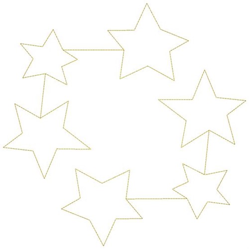 Star Outline Machine Embroidery Design