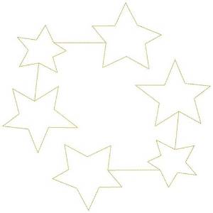 Picture of Star Outline Machine Embroidery Design