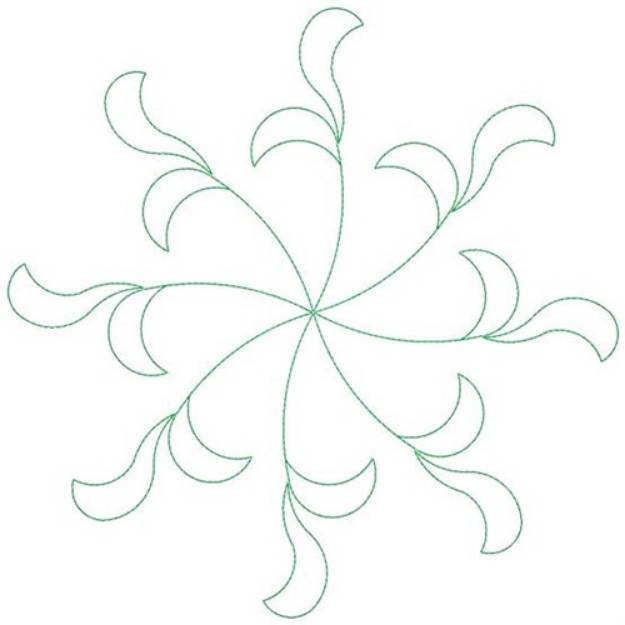 Picture of Leaf Swirl Machine Embroidery Design
