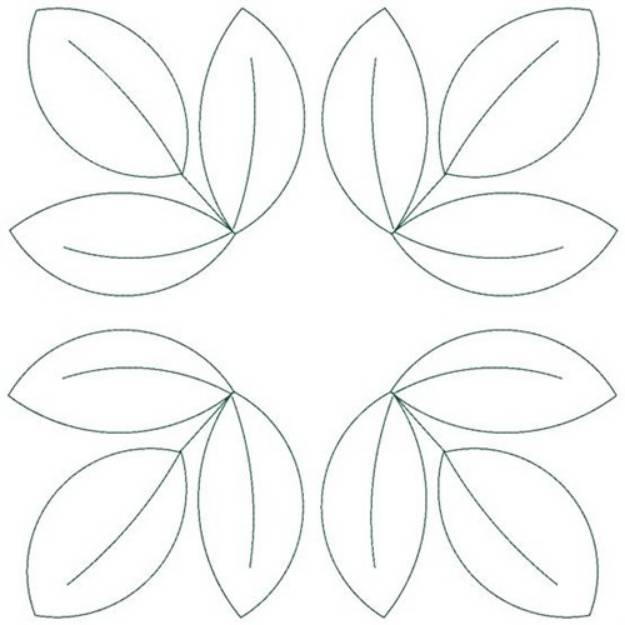Picture of Leaf Square Machine Embroidery Design