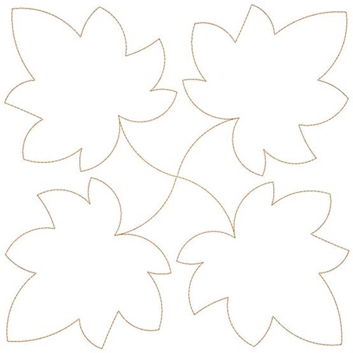 Maple Leaves Machine Embroidery Design