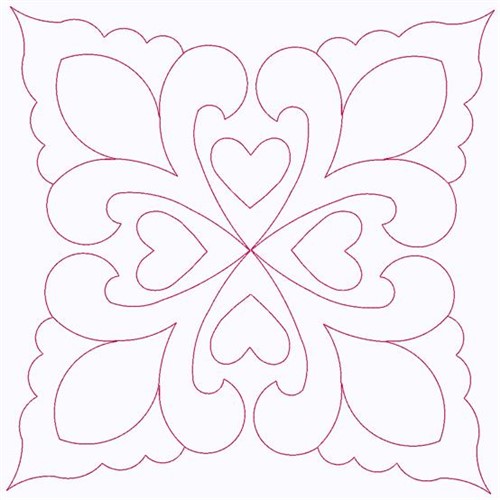 Fleur Square Machine Embroidery Design